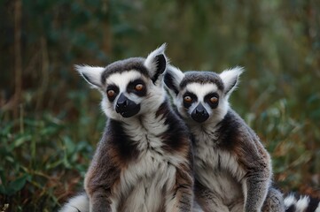Obraz premium Ring-tailed lemurs