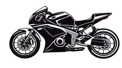Obraz premium Motorcycle logo design on white background. Generative AI