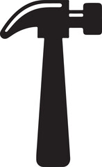 Silhouette hammer vector illustration for construction and repair