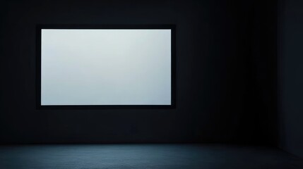 Dark room with a single, bright window.