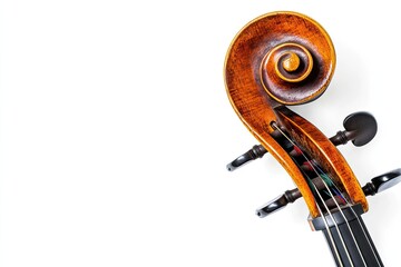 Contrabass isolated on white background 