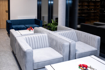 Modern seating armchairs. Furniture. Decoration.