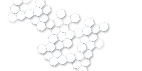 3d Hexagonal structure futuristic white background and Embossed,  Luxury White Pattern, sleek hexagonal backdrop for cosmetic and technology concepts,  honeycomb white background. 
