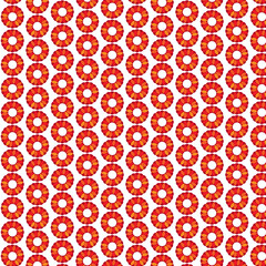 Pattern of Red and Gold Flowers for Chinese New Year. The colors red and gold, symbolizing good luck and prosperity, are traditionally used during Chinese New Year. Ideal for festive decorations.