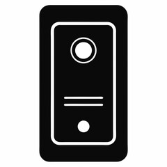 Video Doorbell Silhouette Vector Art