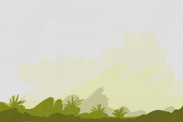 landscape with trees and clouds