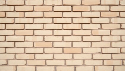 Obraz premium Light Brown Brick Wall with Horizontal Patterning Wallpaper Background