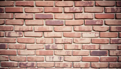 Obraz premium Light Brown Brick Wall with Horizontal Patterning Wallpaper Background