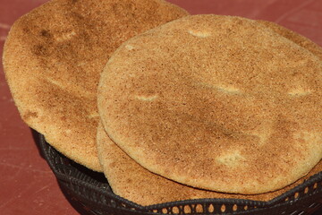 Traditional Moroccan Bread Close Up