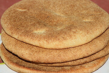 Traditional Moroccan Bread Close Up