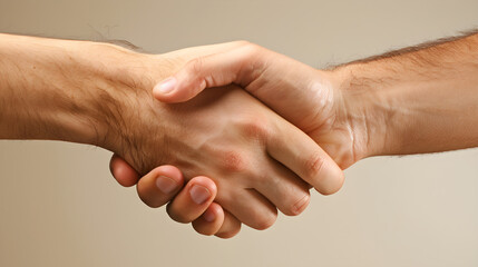 Powerful Symbol of Agreement: Close-Up Handshake Representing Business Partnership and Mutual Respect