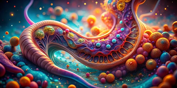 Stunning Bokeh Microscopic Image of Antrum and Stomach Body