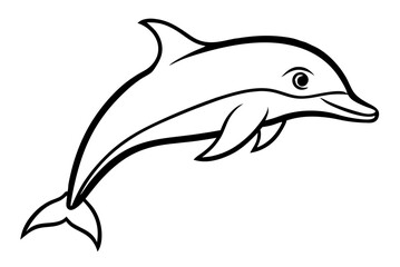 Fototapeta premium silhouette of a dolphin