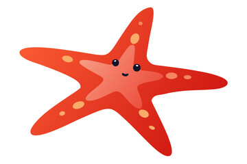 red starfish isolated on white