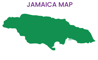High detailed map of Jamaica. Outline map of Jamaica. North America