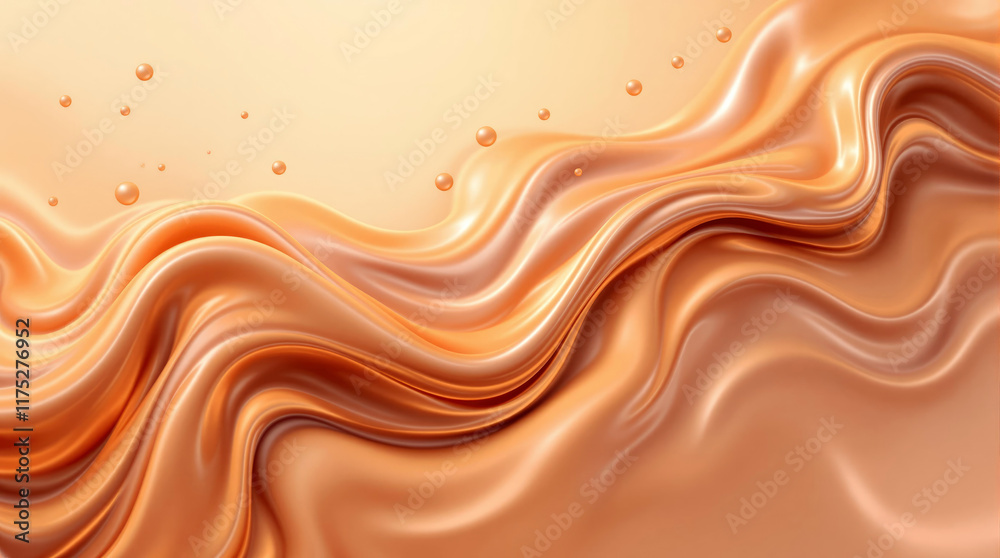 Poster fluid elegance smooth luxurious textures flow in captivating golden stream