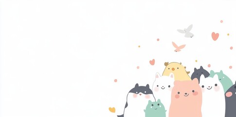 a cartoon of a cute wild animal on a white background