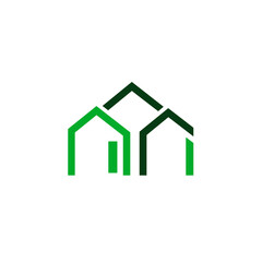 Smart Home Icon, simple line art style