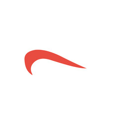 Red swoosh tail logo