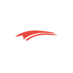 Obraz premium Red swoosh tail logo