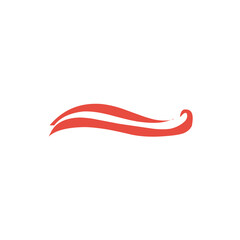 Fototapeta premium Red swoosh tail logo