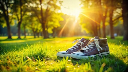 Stylish Sneakers in Sunny Park - Spring Fashion Footwear