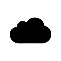 Cloud icon vector silhouette illustration design on white background.