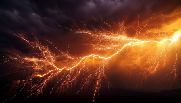 オレンジ色の稲光（orange lightning）
