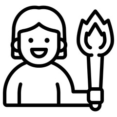 횃불을 들고있는 여자 아이콘