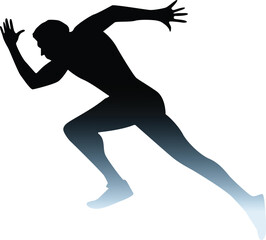 silhouette of a person running