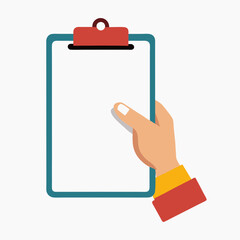 Hand Holding Clipboard with Blank Paper PNG: Perfect Mockup for Design and Text Placement.