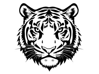 Tiger head silhouette 