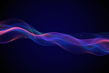 wavy abstract design with dark blue to black background lines