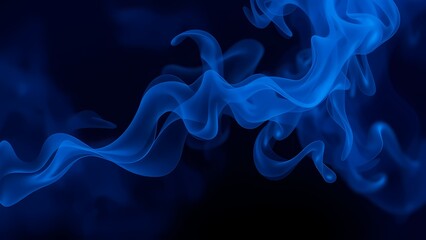 Blue smoke on black, blue smoke background