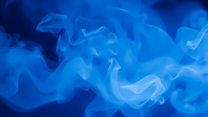 Blue smoke on black, blue smoke background