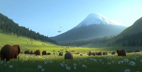 Safari animals convene on the African terrain to mark National Wildlife Day