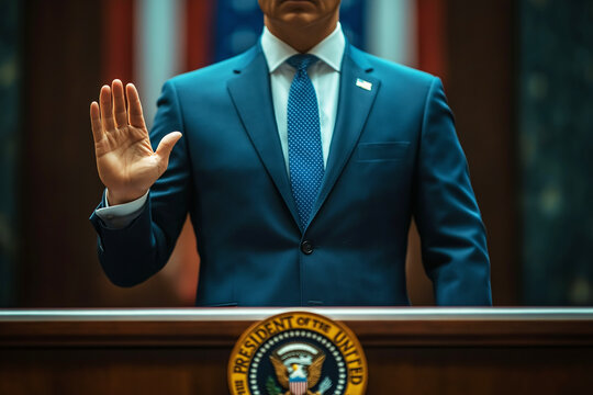 Turn in the Bible in court or the oath on the US Constitution "Book of American Wisdom" during the presidential inauguration. Oath of office