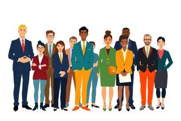 Obraz premium a group of people standing together with business attire