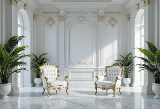 Luxurious living room with two sofas