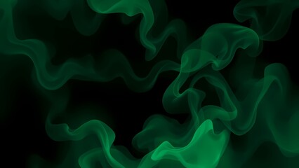 Abstract Green background with smoke AI, green smoke background