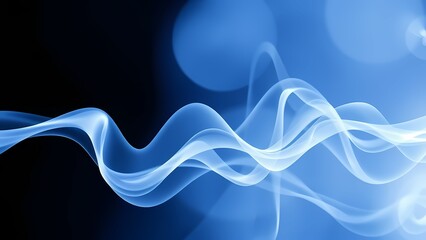 abstract blue wave background AI