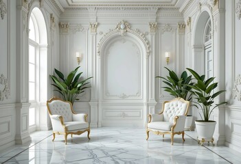 Luxurious living room with two sofas