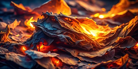 Surreal Burnt Paper Texture: Abstract Art Photography