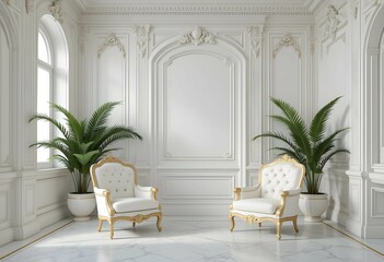 Luxurious living room with two sofas