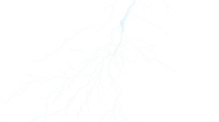 Thunder Lightning  isolated on transparent background. Flash of light, lightning png