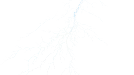 Thunder Lightning  isolated on transparent background. Flash of light, lightning png