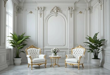 Luxurious living room with two sofas