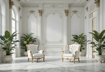 Luxurious living room with two sofas