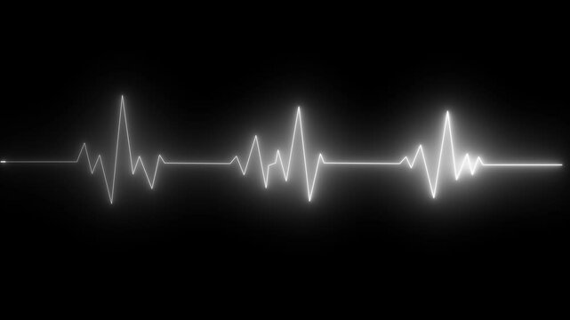  neon line Human heart with  digital red and blue heart pulse line. Illustration of the heartbeat and pulse rate signal of an abstract neon energy. on dark background with. Heart health, concept