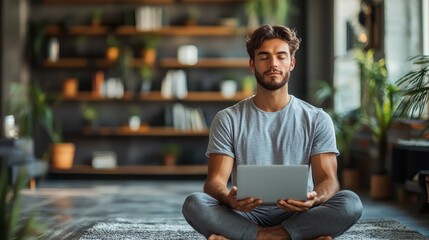 A person taking a break from work, practicing mindfulness to reduce stress and boost productivity.